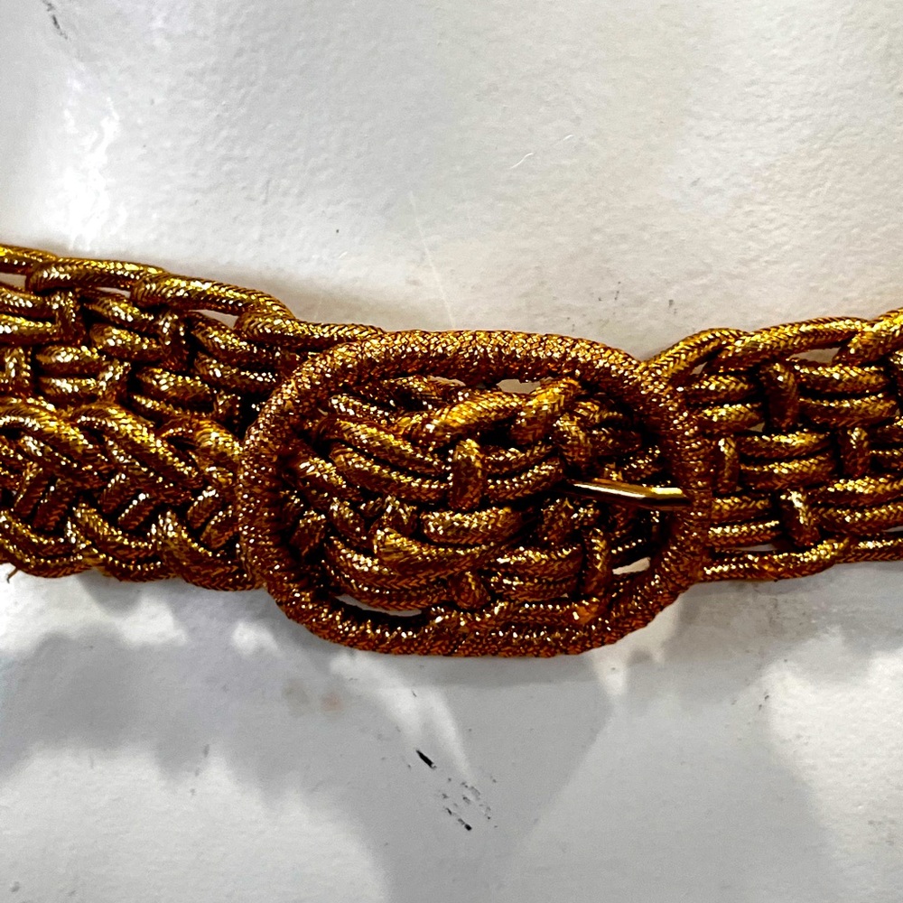 Vintage woven metallic belt